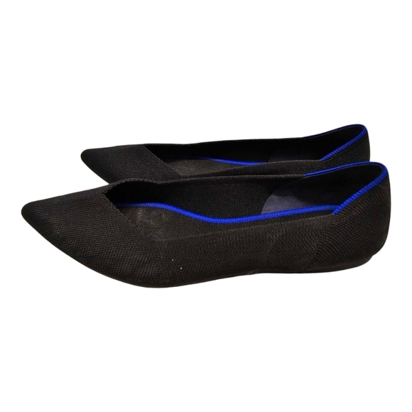 Rothy's Womens The Point Shoes Black Solid Knit Ballet Flats SZ 9.5 - Picture 4 of 10